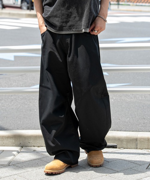 WEGO（ウィゴー）の「WEGO/【26年春夏新作】チノカーブパンツ（その他パンツ・メンズ・ブラック/ベージュ・LARGE/MEDIUM）」の7枚目の写真