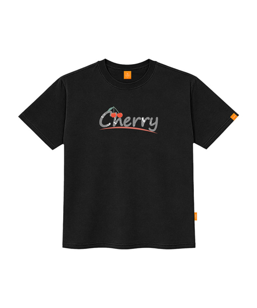 LLAMO(エラモ)の「チェリー 半袖Tシャツ 男女共用 ビッグサイズ S 4XL(Tシャツ/カットソー・レディース・ブラック/ホワイト・2XL/LARGE/3XL/X-LARGE/4XL/MEDIUM/SMALL)」の3枚目の写真
