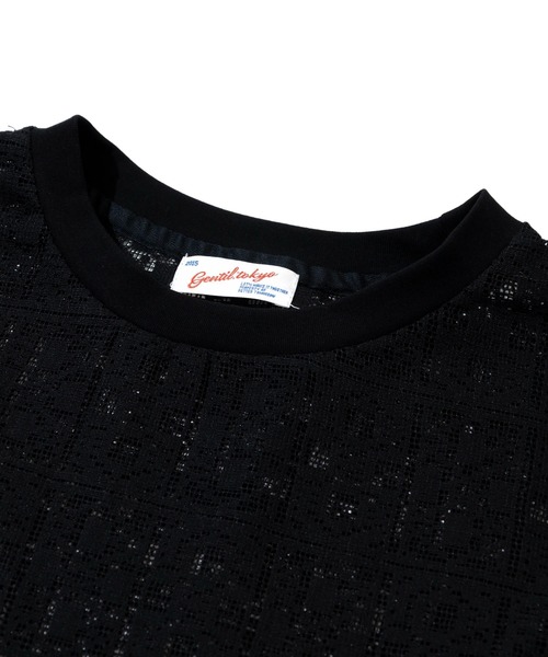 go slow caravan(ゴースローキャラバン)の「GENTIL/ジャンティー レース5分袖TEE(Tシャツ/カットソー・レディース・ホワイト/ブラック・FREE)」の3枚目の写真