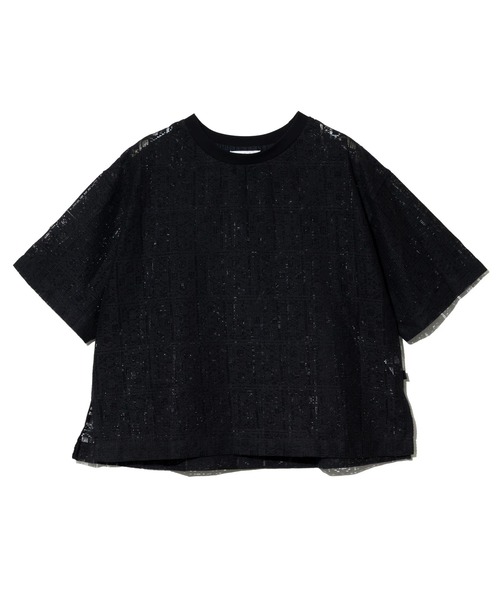 go slow caravan(ゴースローキャラバン)の「GENTIL/ジャンティー レース5分袖TEE(Tシャツ/カットソー・レディース・ホワイト/ブラック・FREE)」の8枚目の写真
