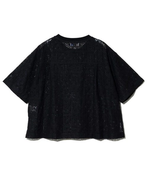go slow caravan(ゴースローキャラバン)の「GENTIL/ジャンティー レース5分袖TEE(Tシャツ/カットソー・レディース・ホワイト/ブラック・FREE)」の9枚目の写真