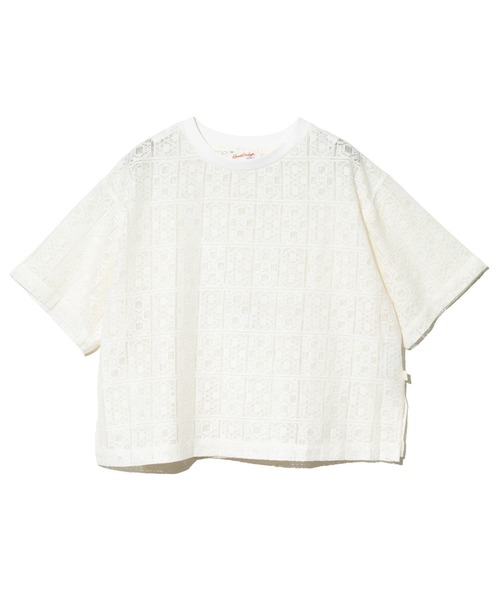 go slow caravan(ゴースローキャラバン)の「GENTIL/ジャンティー レース5分袖TEE(Tシャツ/カットソー・レディース・ホワイト/ブラック・FREE)」の10枚目の写真