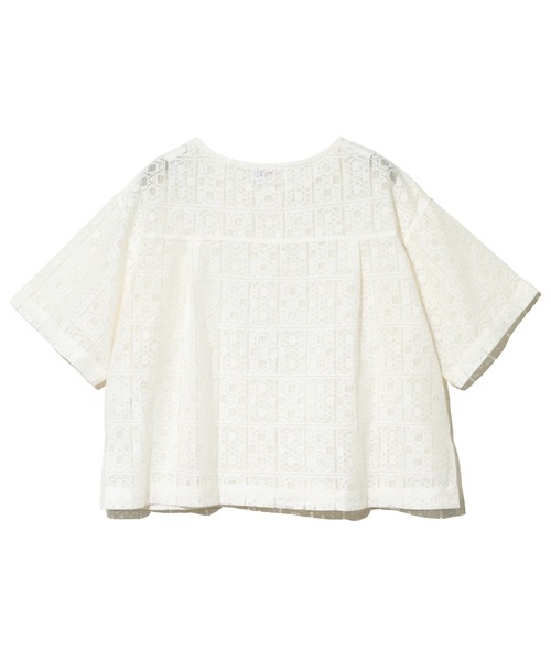 go slow caravan(ゴースローキャラバン)の「GENTIL/ジャンティー レース5分袖TEE(Tシャツ/カットソー・レディース・ホワイト/ブラック・FREE)」の11枚目の写真