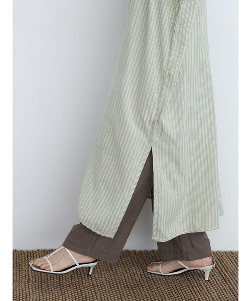 FIKA.(フィーカ)の「Striped skipper onepiece(ワンピース・レディース・グリーン系その他3/ベージュ/ホワイト/パープル系その他・MEDIUM)」の9枚目の写真
