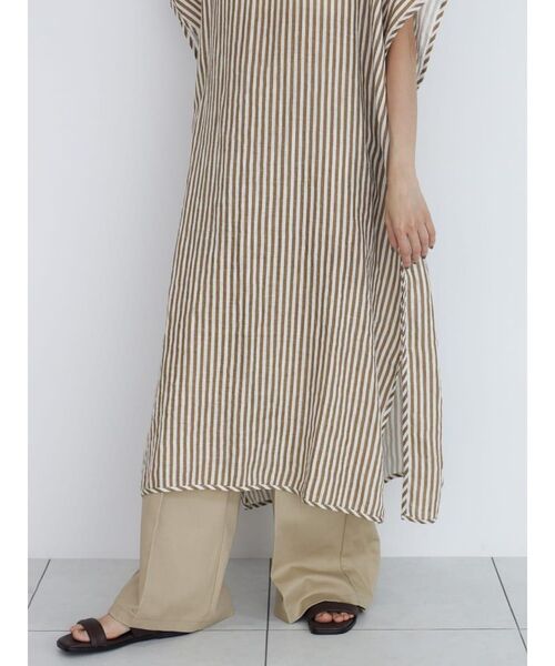 FIKA.(フィーカ)の「Striped skipper onepiece(ワンピース・レディース・グリーン系その他3/ベージュ/ホワイト/パープル系その他・MEDIUM)」の21枚目の写真