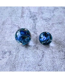 【Willija】金属アレルギー対応《π》一点物球体アートピアス(MA)