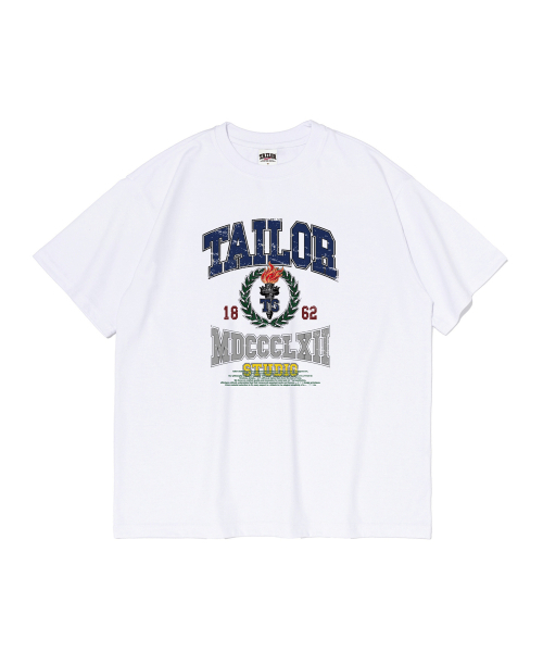 TAILOR STUDIO(テーラースタジオ)の「テイラー ヴィンテージ クレスト 半袖Tシャツ (ホワイト)(Tシャツ/カットソー・レディース・その他・SMALL/MEDIUM/LARGE/X-LARGE/2XL)」の1枚目の写真