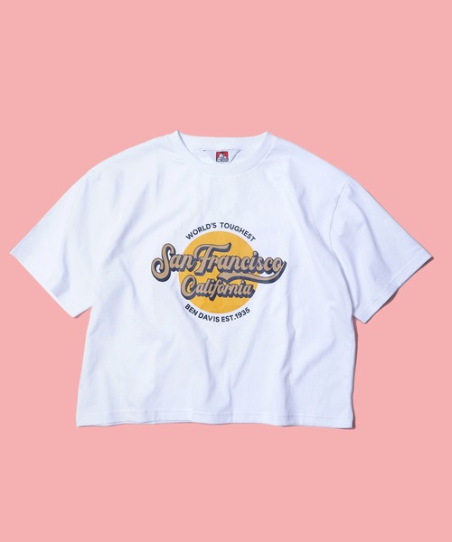 BEN DAVIS（ベンデイビス）の「《BEN DAVIS》LADIES SAN FRANCISCO LOGO TEE/ベンデイビス レディースTシャツ 抗菌防臭（Tシャツ/カットソー・レディース・チャコールグレー/ホワイト・MEDIUM/LARGE）」の5枚目の写真