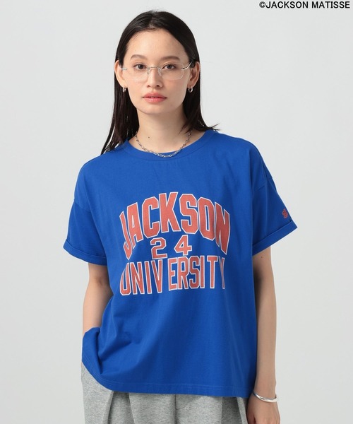 JACKSON MATISSE(ジャクソンマティス)の「【JACKSON MATISSE/BAYFLOW】アソートプリント半袖Tシャツ(Tシャツ/カットソー・レディース・ホワイト/チャコール/ブルー・FREE)」の3枚目の写真
