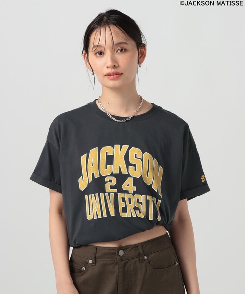 JACKSON MATISSE(ジャクソンマティス)の「【JACKSON MATISSE/BAYFLOW】アソートプリント半袖Tシャツ(Tシャツ/カットソー・レディース・ホワイト/チャコール/ブルー・FREE)」の1枚目の写真