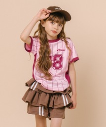 URBAN CHERRY（アーバンチェリー）の「【U.TRACK/ユードットトラック】"感激サラメッシュ"ナンバーロゴストライプTシャツ（Tシャツ/カットソー）」