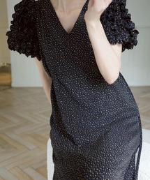 Color Dot Frill Dress