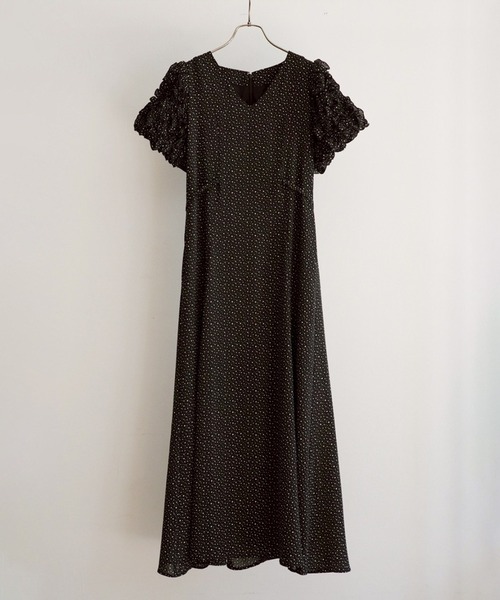 MIELI INVARIANT(ミエリインヴァリアント)の「Color Dot Frill Dress(ワンピース・レディース・ブラック/ネイビー/イエロー・FREE)」の1枚目の写真
