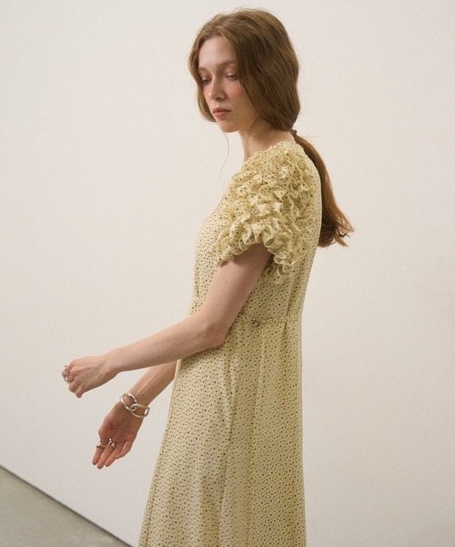 MIELI INVARIANT(ミエリインヴァリアント)の「Color Dot Frill Dress(ワンピース・レディース・ブラック/ネイビー/イエロー・FREE)」の21枚目の写真