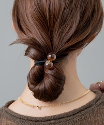 Cream dot.（クリームドット）の「艶感スフィア×メタルプレートのヘアゴム（ヘアゴム）」