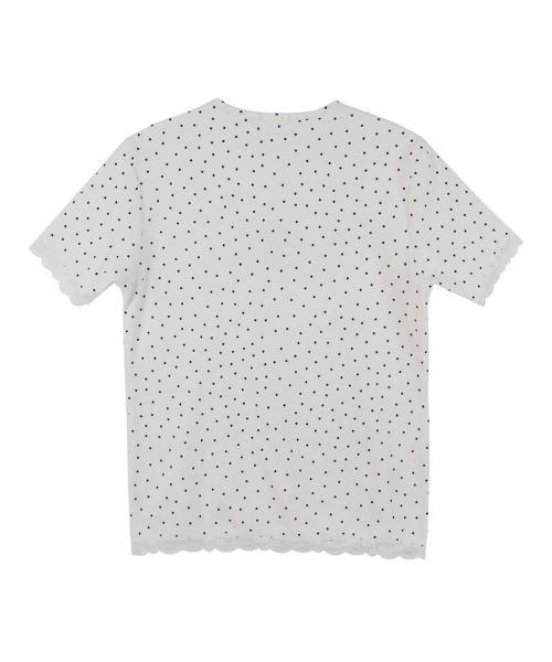 HIGH SCHOOL DISCO（ハイスクールディスコ）の「ドットスターレースショートスリーブ_アイボリー（Tシャツ/カットソー・レディース・その他・FREE）」の3枚目の写真