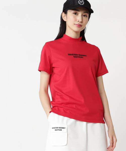 MASTER BUNNY EDITION（マスターバニーエディション）の「【MASTER BUNNY EDITION】ドライマスターワッフル半袖ハイネックカットソー（Tシャツ/カットソー・レディース・ブラック/レッド/ホワイト・MEDIUM/SMALL/X-SMALL）」の3枚目の写真