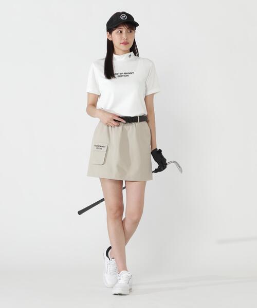MASTER BUNNY EDITION（マスターバニーエディション）の「【MASTER BUNNY EDITION】ドライマスターワッフル半袖ハイネックカットソー（Tシャツ/カットソー・レディース・ブラック/レッド/ホワイト・MEDIUM/SMALL/X-SMALL）」の5枚目の写真