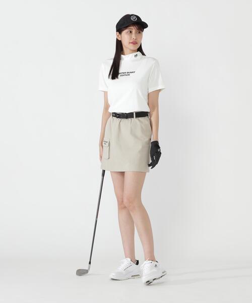 MASTER BUNNY EDITION（マスターバニーエディション）の「【MASTER BUNNY EDITION】ドライマスターワッフル半袖ハイネックカットソー（Tシャツ/カットソー・レディース・ブラック/レッド/ホワイト・MEDIUM/SMALL/X-SMALL）」の6枚目の写真