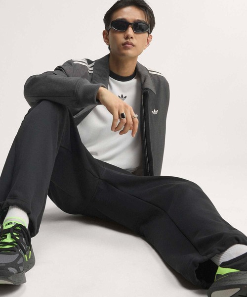 adidas（アディダス）の「スペーサー チームガイスト 26 カットライン オープン ヘムパンツ / アディダスオリジナルス adidas Originals（スウェットパンツ・メンズ・ブラック・XX-LARGE/3XL/LARGE/MEDIUM/SMALL/X-LARGE/X-SMALL）」の5枚目の写真