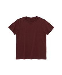 ウーマンエッセンシャルソフトクルーネックTシャツ(ワイン)