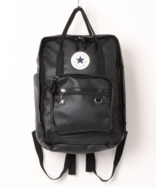 CONVERSE(コンバース)の「CV RETRO PU LEATHER SCHOOL BACKPACK(バックパック/リュック・メンズ・ブラック/ブラウン・FREE)」の1枚目の写真