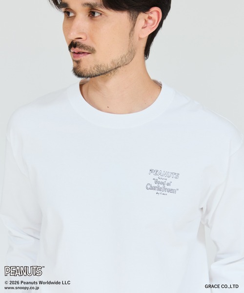 HANES(ヘインズ)の「【Hanes/ヘインズ】メンズ ビーフィー PEANUTS×BEEFY-T ロングスリーブTシャツ(Tシャツ/カットソー・メンズ・ブラック/ホワイト・SMALL/X-LARGE/XX-LARGE/LARGE/MEDIUM)」の3枚目の写真