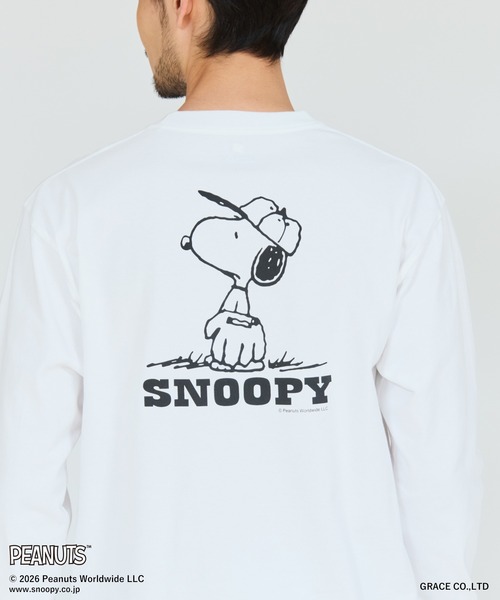 HANES(ヘインズ)の「【Hanes/ヘインズ】メンズ ビーフィー PEANUTS×BEEFY-T ロングスリーブTシャツ(Tシャツ/カットソー・メンズ・ブラック/ホワイト・SMALL/X-LARGE/XX-LARGE/LARGE/MEDIUM)」の5枚目の写真
