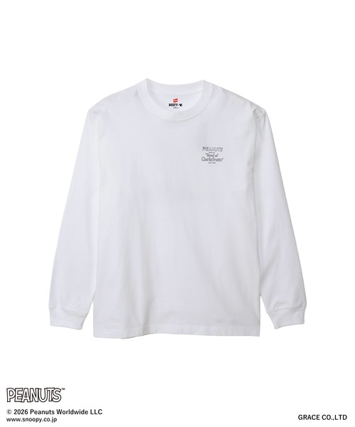 HANES(ヘインズ)の「【Hanes/ヘインズ】メンズ ビーフィー PEANUTS×BEEFY-T ロングスリーブTシャツ(Tシャツ/カットソー・メンズ・ブラック/ホワイト・SMALL/X-LARGE/XX-LARGE/LARGE/MEDIUM)」の9枚目の写真