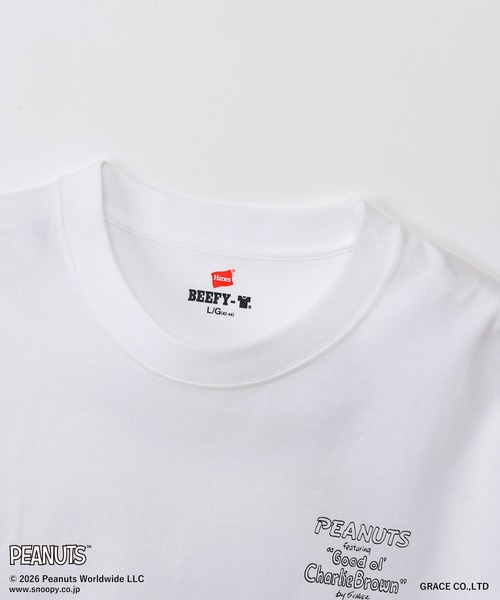 HANES(ヘインズ)の「【Hanes/ヘインズ】メンズ ビーフィー PEANUTS×BEEFY-T ロングスリーブTシャツ(Tシャツ/カットソー・メンズ・ブラック/ホワイト・SMALL/X-LARGE/XX-LARGE/LARGE/MEDIUM)」の12枚目の写真