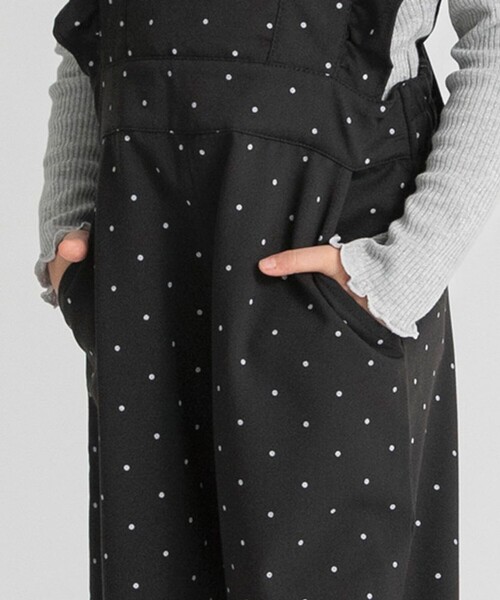 BRANSHES(ブランシェス)の「【プチレディ】バックリボンサロペット(サロペット/オーバーオール・キッズ・ブラック/グレー・120/110/130/100/140/150)」の16枚目の写真