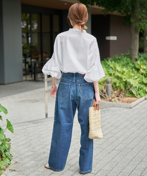 SLOBE IENA(スローブイエナ)の「《WEB限定カラーあり/追加》ピンタックバルーンスリーブブラウス(シャツ/ブラウス・レディース・ベージュ/ホワイト/ブルー/ブラック系その他・FREE)」の19枚目の写真
