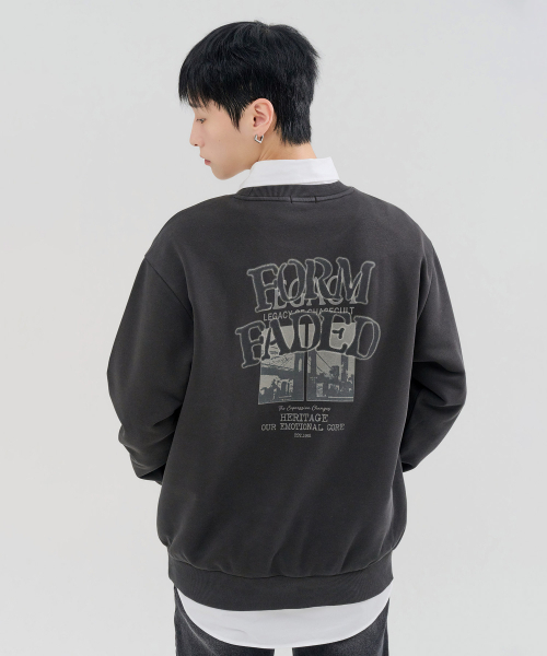 CHASECULT（チェイスカルト）の「メンズ PIGMENT グラフィック スウェットTシャツ-FERK5132B09（スウェット・メンズ・ダークグレー・100/105/95/110）」の4枚目の写真