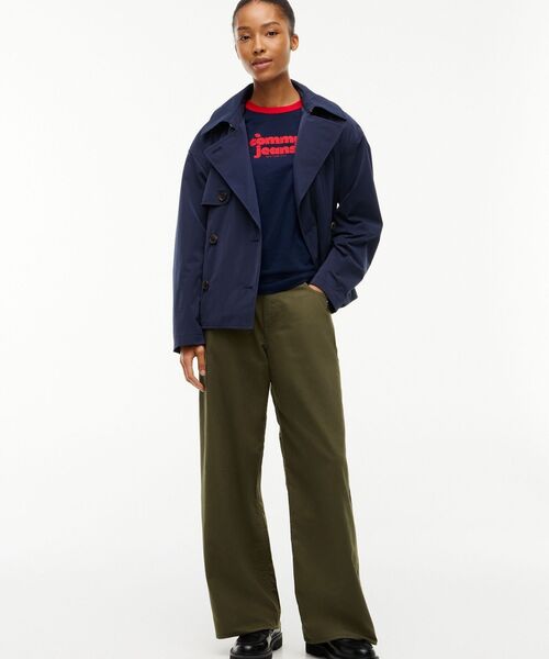 tommy jeans(トミー ジーンズ)の「レギュラーノベルティリンガーTシャツ(Tシャツ/カットソー・レディース・ネイビー/ホワイト・SMALL/X-SMALL/MEDIUM)」の13枚目の写真