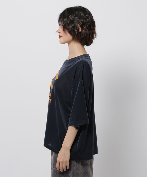 niko and...(ニコアンド)の「アニマルベロアフロッキーTシャツ(Tシャツ/カットソー・レディース・ネイビー/ライトグレー/ダークブラウン・FREE)」の8枚目の写真