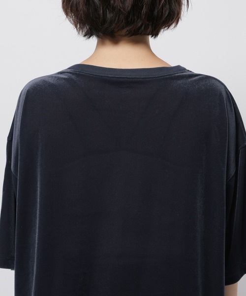 niko and...(ニコアンド)の「アニマルベロアフロッキーTシャツ(Tシャツ/カットソー・レディース・ネイビー/ライトグレー/ダークブラウン・FREE)」の11枚目の写真