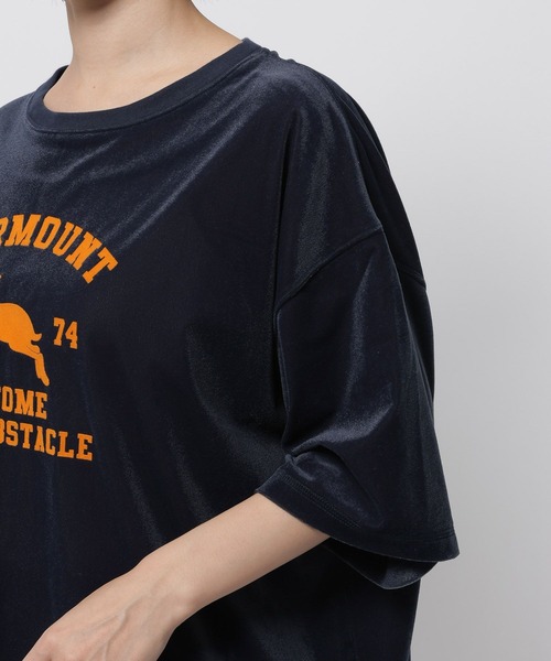niko and...(ニコアンド)の「アニマルベロアフロッキーTシャツ(Tシャツ/カットソー・レディース・ネイビー/ライトグレー/ダークブラウン・FREE)」の12枚目の写真
