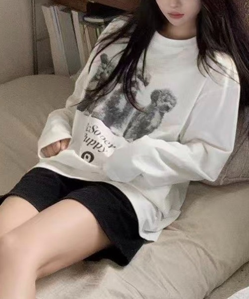 Vipoa(ヴィポア)の「DOGグラフィックロンTEE(Tシャツ/カットソー・レディース・ホワイト・FREE)」の20枚目の写真