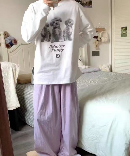 Vipoa(ヴィポア)の「DOGグラフィックロンTEE(Tシャツ/カットソー・レディース・ホワイト・FREE)」の17枚目の写真