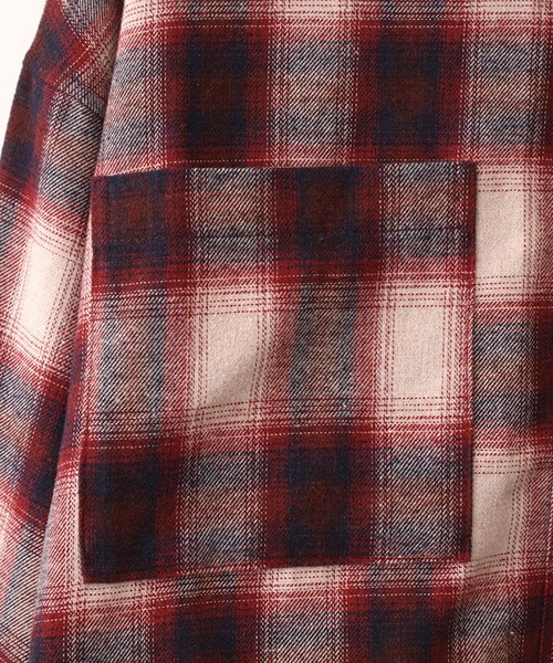 SpRay（スプレイ）の「ビエラチェックショートシャツ（シャツ/ブラウス・レディース・アイボリー/ブルー系その他/ボルドー/ブラック・FREE）」の12枚目の写真