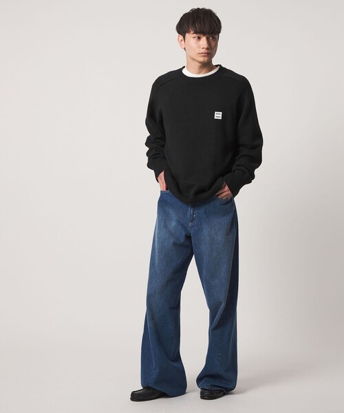 CITEN(シテン)の「<CITEN>ミドルゲージクルーネックニット(ニット/セーター・メンズ・レッド/ダークグレー/ネイビー/ブラック・M/L)」の6枚目の写真