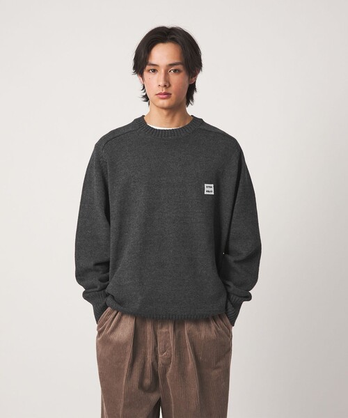 CITEN(シテン)の「<CITEN>ミドルゲージクルーネックニット(ニット/セーター・メンズ・レッド/ダークグレー/ネイビー/ブラック・M/L)」の7枚目の写真