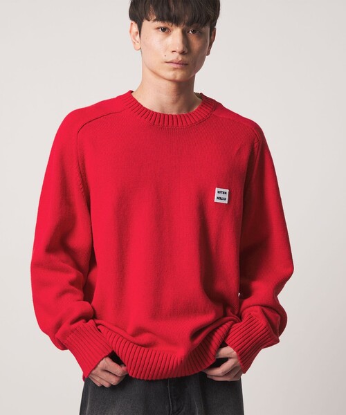 CITEN(シテン)の「<CITEN>ミドルゲージクルーネックニット(ニット/セーター・メンズ・レッド/ダークグレー/ネイビー/ブラック・M/L)」の9枚目の写真