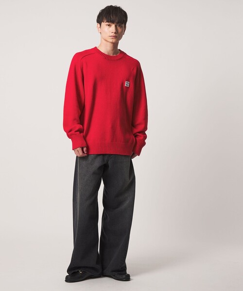 CITEN(シテン)の「<CITEN>ミドルゲージクルーネックニット(ニット/セーター・メンズ・レッド/ダークグレー/ネイビー/ブラック・M/L)」の10枚目の写真
