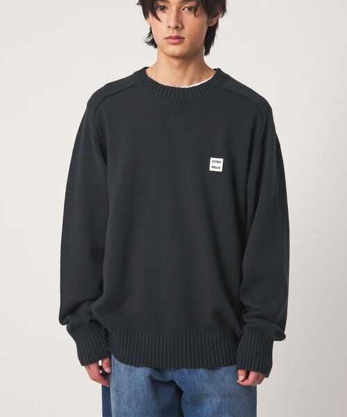 CITEN(シテン)の「<CITEN>ミドルゲージクルーネックニット(ニット/セーター・メンズ・レッド/ダークグレー/ネイビー/ブラック・M/L)」の11枚目の写真