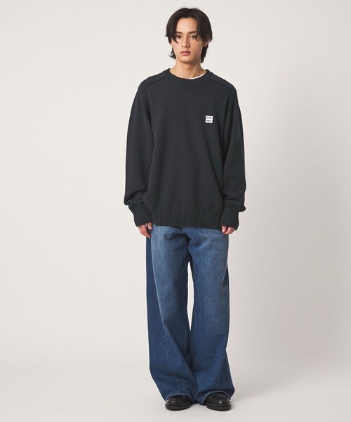 CITEN(シテン)の「<CITEN>ミドルゲージクルーネックニット(ニット/セーター・メンズ・レッド/ダークグレー/ネイビー/ブラック・M/L)」の12枚目の写真