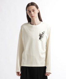 HARE（ハレ）の「ドローイングバックプリントカットLS(HARE)（Tシャツ/カットソー）」