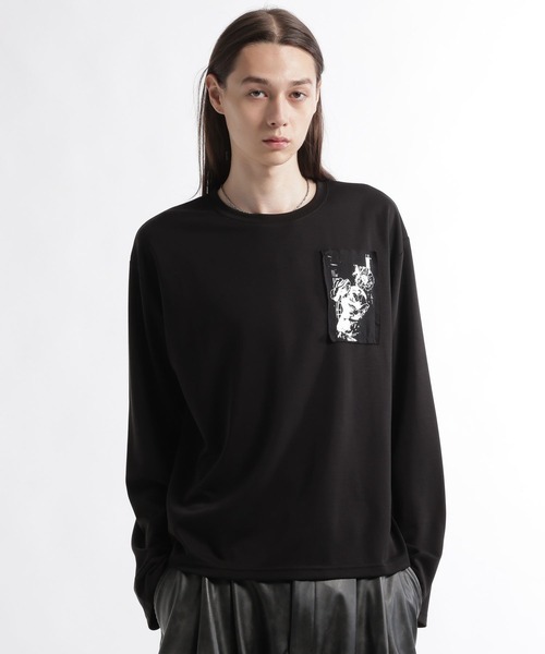 HARE(ハレ)の「ドローイングバックプリントカットLS(HARE)(Tシャツ/カットソー・メンズ・ホワイト/ブラック・FREE)」の11枚目の写真
