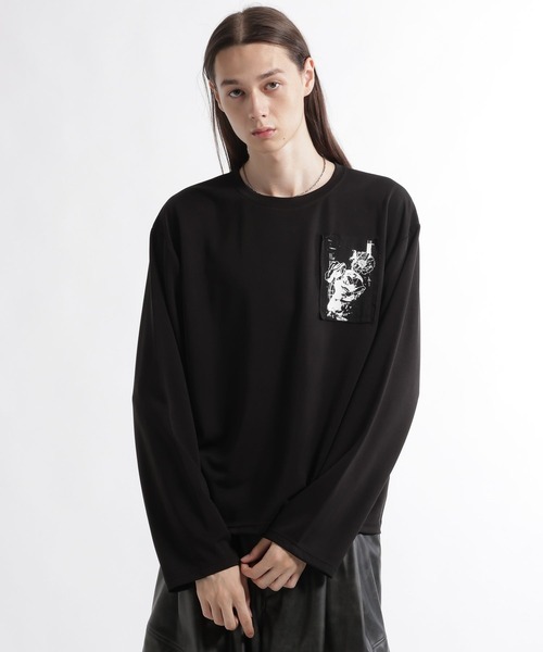 HARE(ハレ)の「ドローイングバックプリントカットLS(HARE)(Tシャツ/カットソー・メンズ・ホワイト/ブラック・FREE)」の12枚目の写真