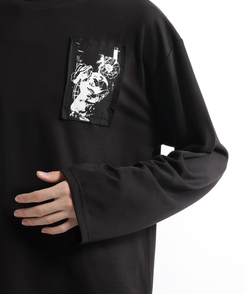 HARE(ハレ)の「ドローイングバックプリントカットLS(HARE)(Tシャツ/カットソー・メンズ・ホワイト/ブラック・FREE)」の17枚目の写真